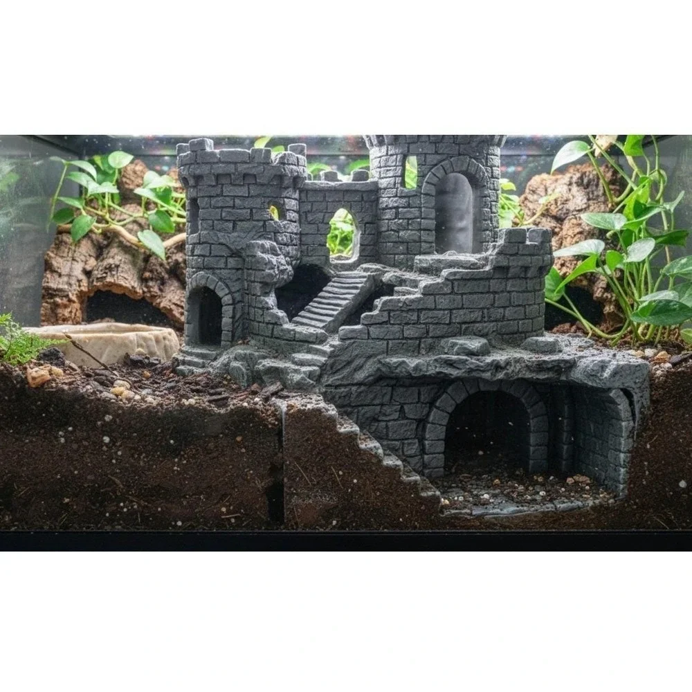 Crumbling Castle Hide and climb And Burrow Dungeon- Underground Viewing dungeon
